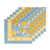 Citron Blue & Yellow Napkins 19x19 - Set of 4 - Juniper Collective LLC