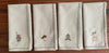 Napkins Embroidered Holiday SET OF 4 - Juniper Collective LLC