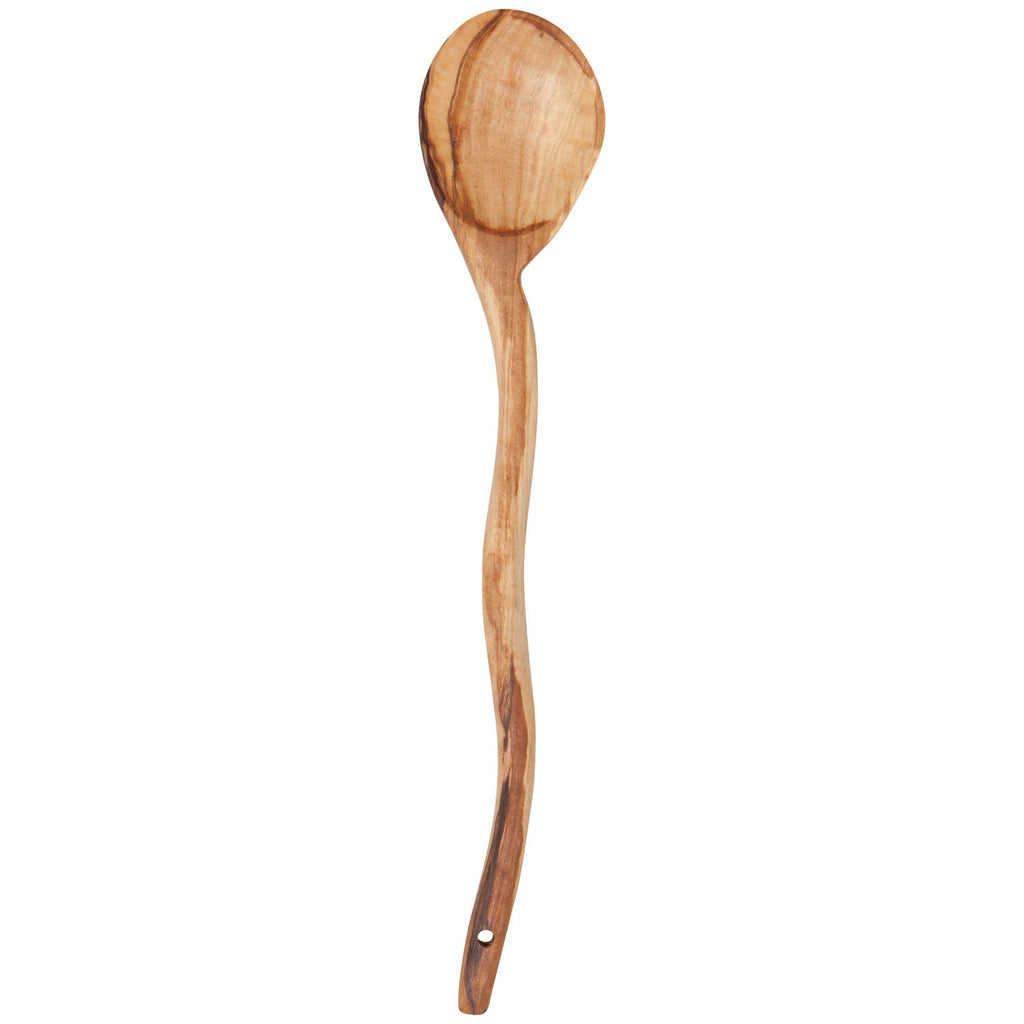 Olive Wood Wavy Salad Servers Set of 2 - Juniper Collective LLC