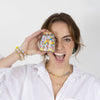 Shine Multicolor Letter Bead Jar with Ceramic Happy Face Charm - Juniper Collective LLC