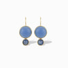 Color Block Drop Earrings in Blue Chalcedony and Kyanite - Juniper Collective LLC