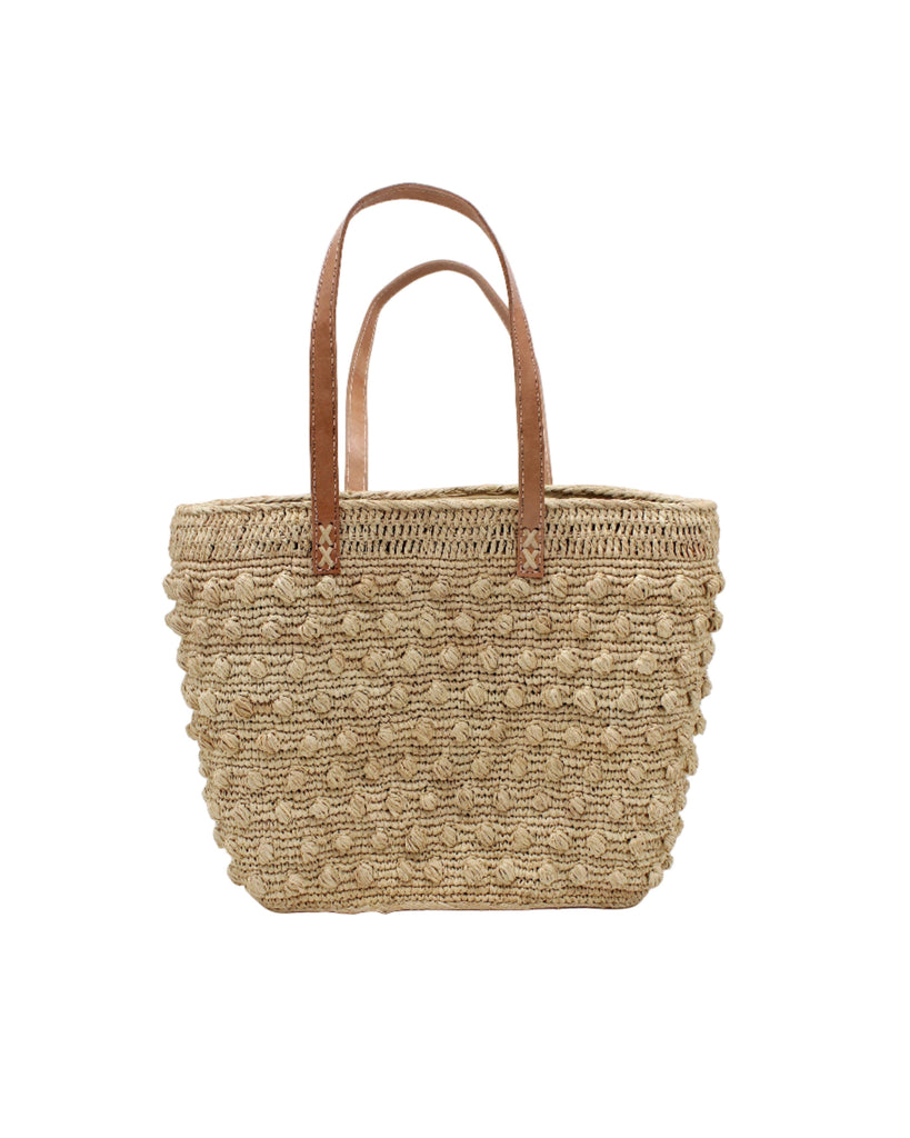 Boucle Crochet Straw Basket Bag - Juniper Collective LLC