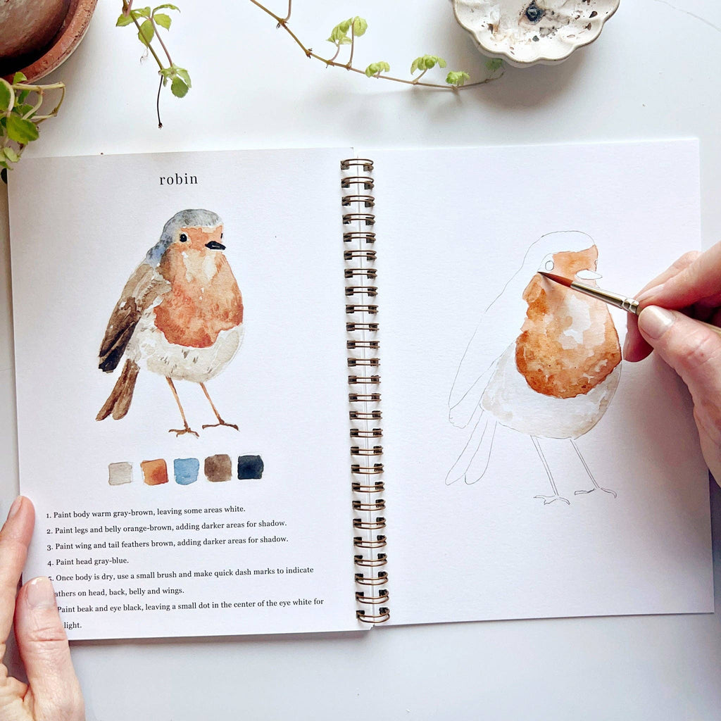 Birds watercolor workbook - Juniper Collective LLC