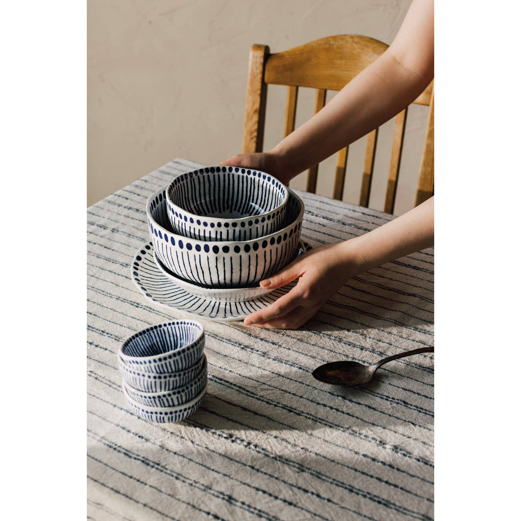 Sprout Stamped Mixing Bowl Lerge 9.5 inch - Juniper Collective LLC