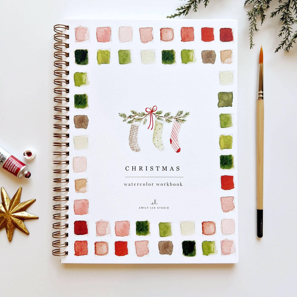 Christmas watercolor workbook - Juniper Collective LLC