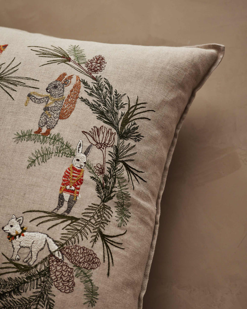 Tree Trimmers Wreath Pillow - Juniper Collective LLC