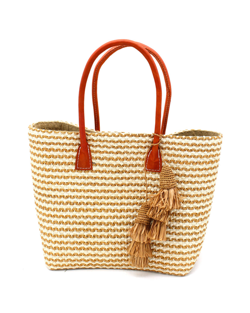 Cancun Small Sisal Basket Bag with Tassel Charm - Juniper Collective LLC