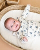 Floral Smocked Pointelle Romper (Organic Cotton) - Juniper Collective LLC