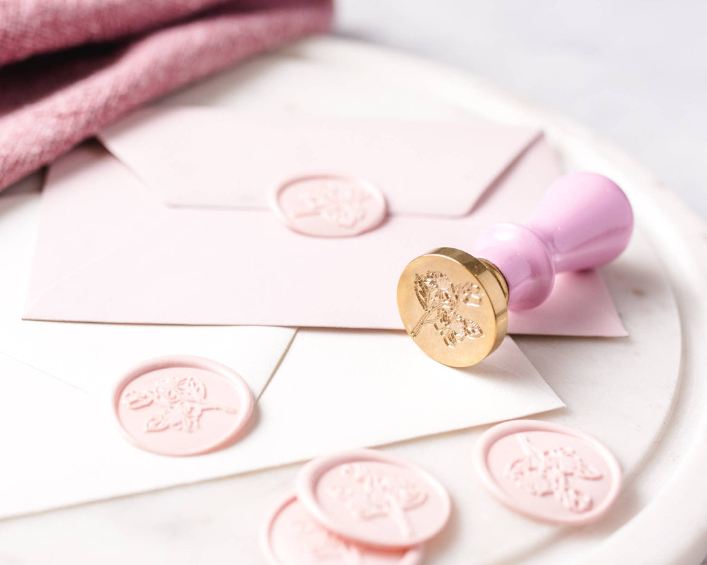 Wax seal stamp and wax stick set - Juniper Collective LLC
