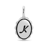Charm Garden - Silver - Scalloped Initial Charm - K - Juniper Collective LLC