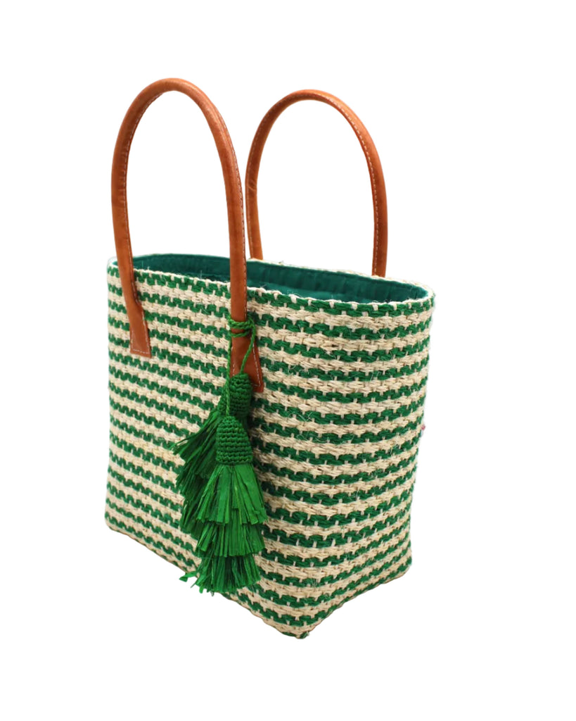 Cancun Small Sisal Basket Bag with Tassel Charm - Juniper Collective LLC