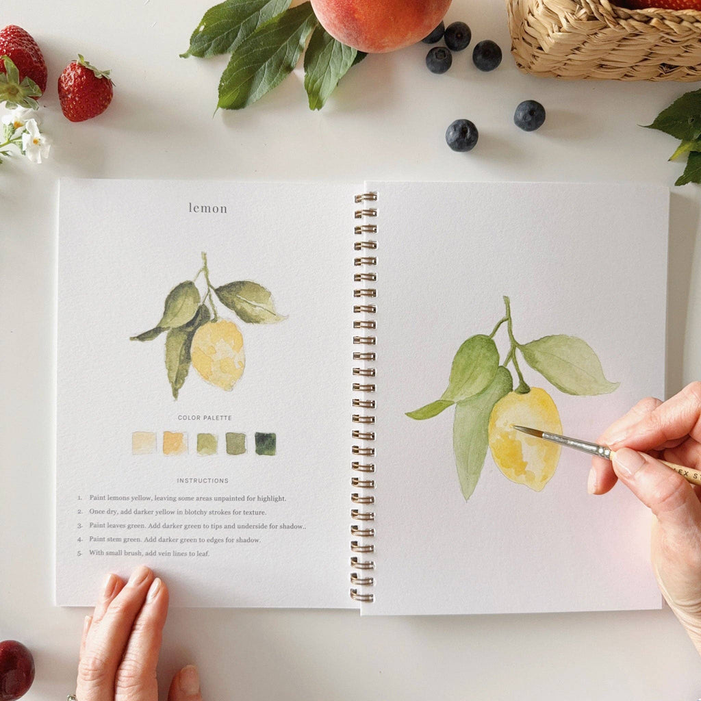 Fruit watercolor workbook - Juniper Collective LLC