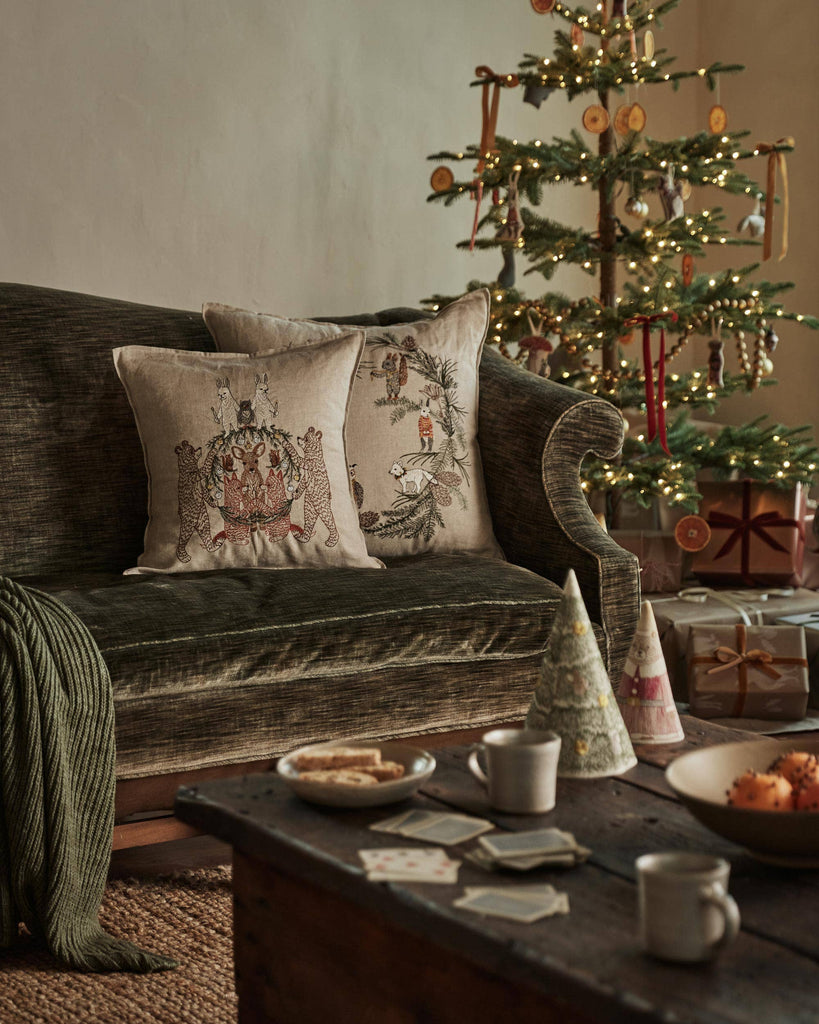 Tree Trimmers Wreath Pillow - Juniper Collective LLC