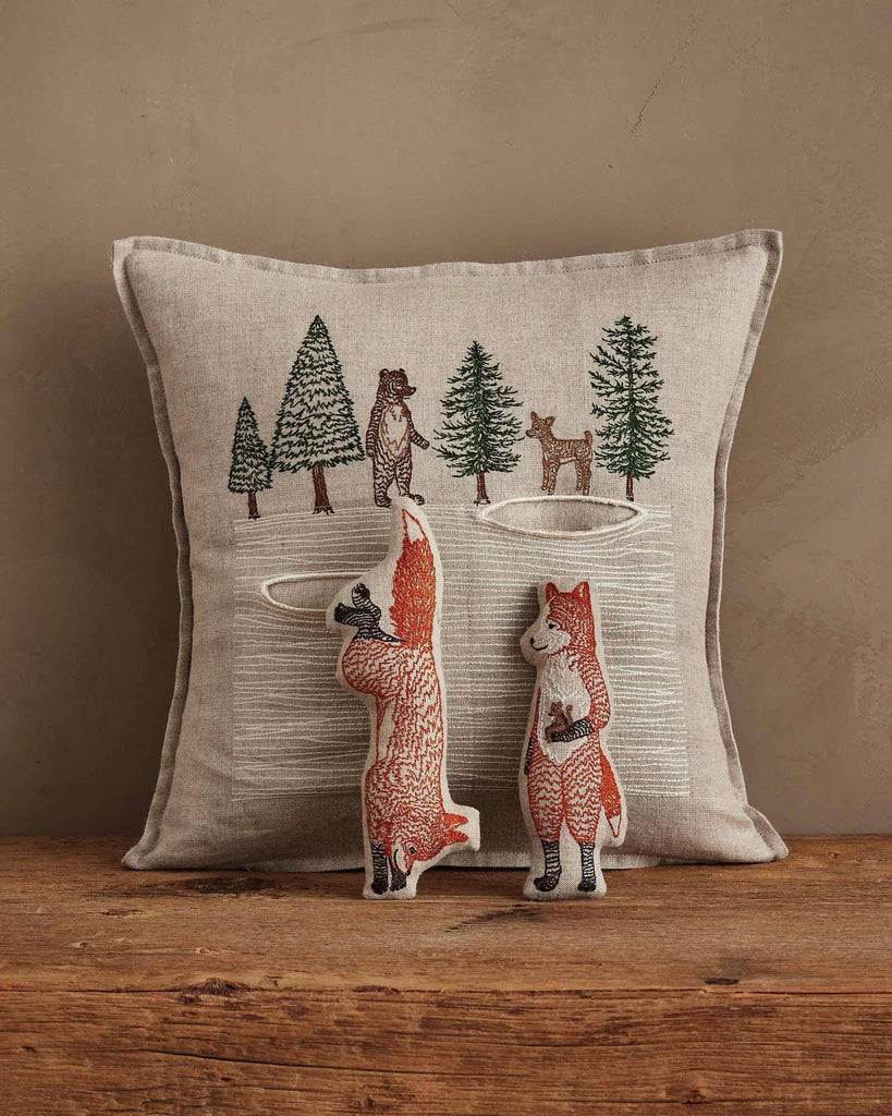Winter Foxes Pocket Pillow - Juniper Collective LLC