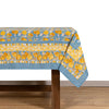French Tablecloth Citron Bleu & Yellow - Juniper Collective LLC