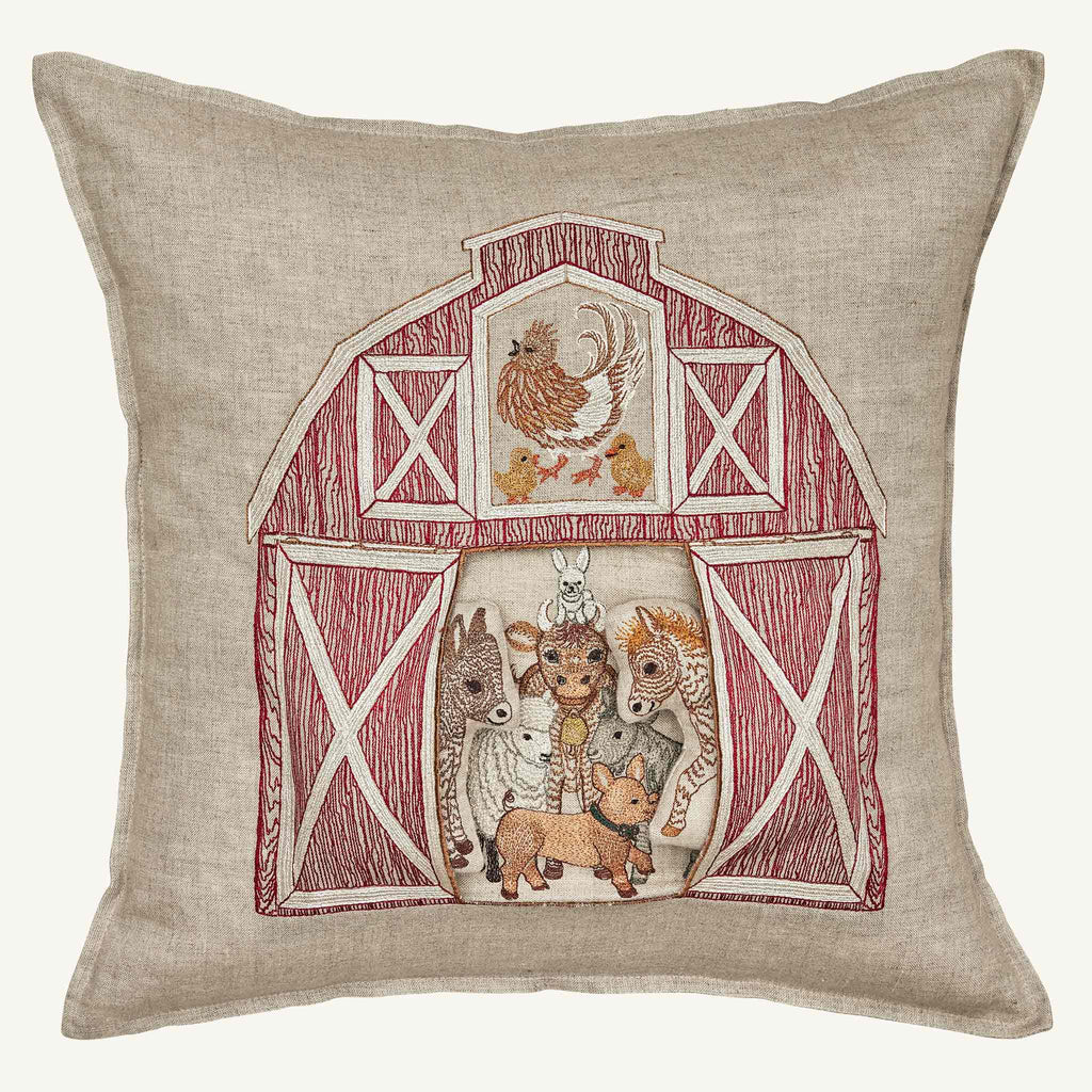 Red Barn Pocket Pillow - Juniper Collective LLC
