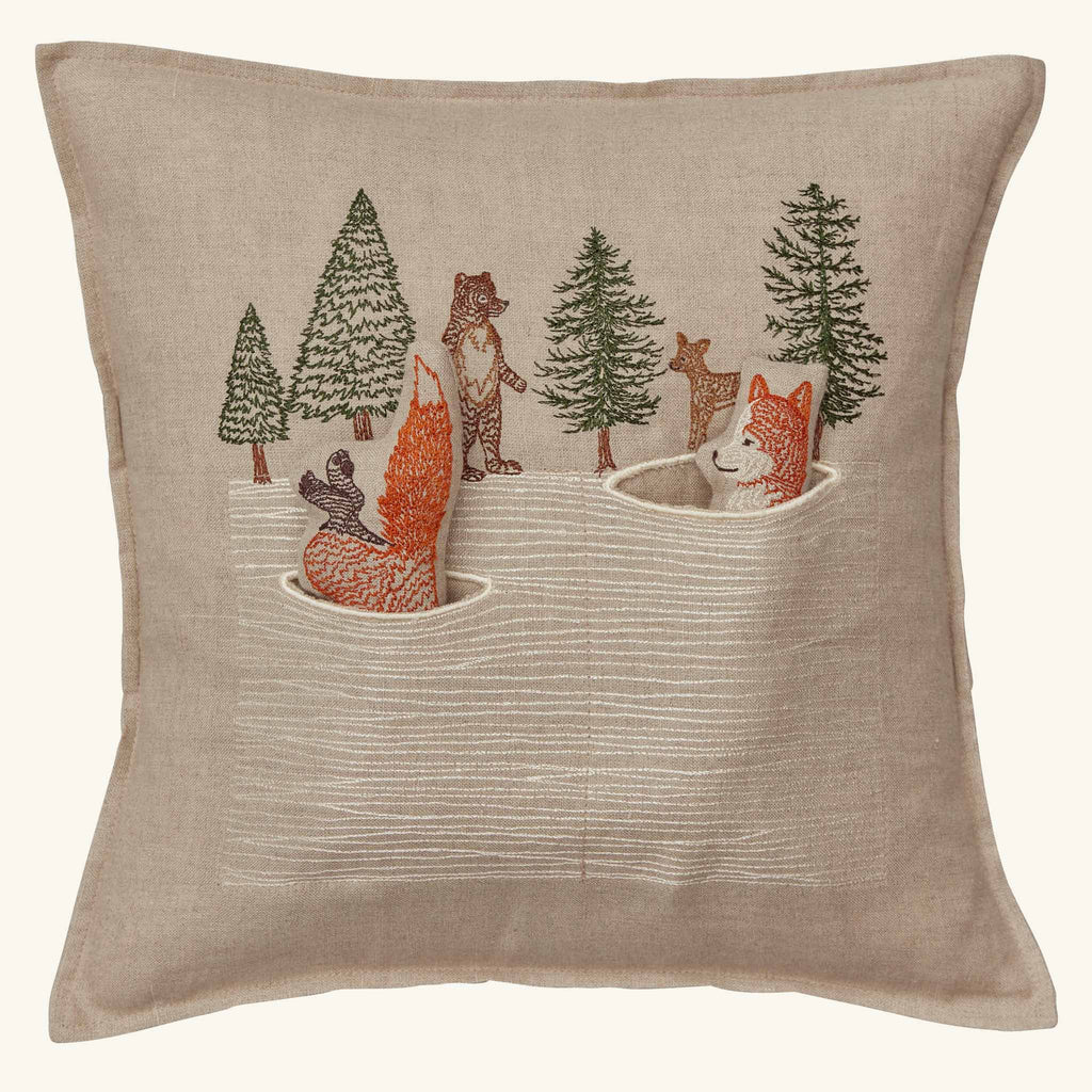 Winter Foxes Pocket Pillow - Juniper Collective LLC
