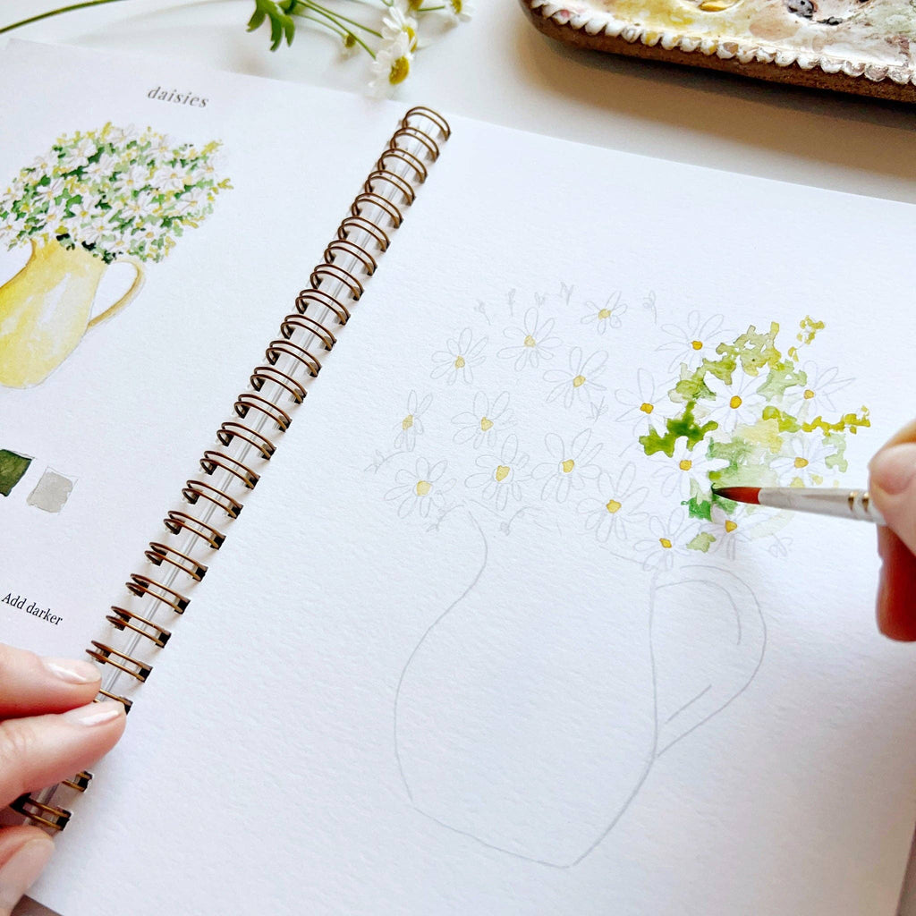 Flowers watercolor workbook - Juniper Collective LLC