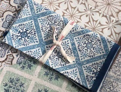 Napkins Porto Blue Tile - Juniper Collective LLC