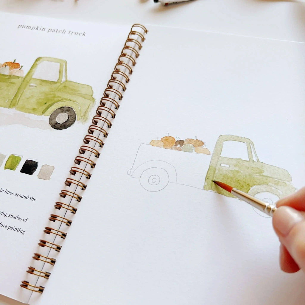 Autumn watercolor workbook - Juniper Collective LLC