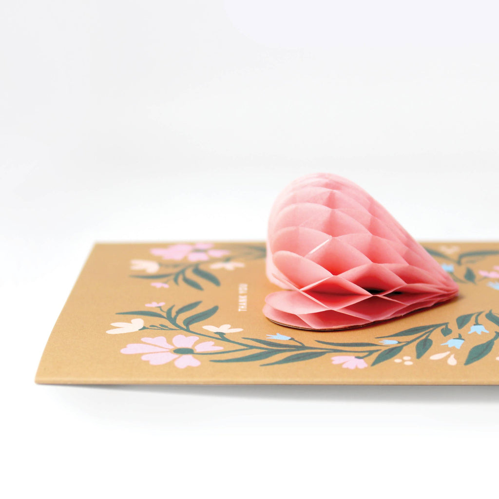 Thank You Folk Heart  Pop Up Card - Juniper Collective LLC
