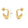 Geometric Hoop Stud Earrings - Juniper Collective LLC