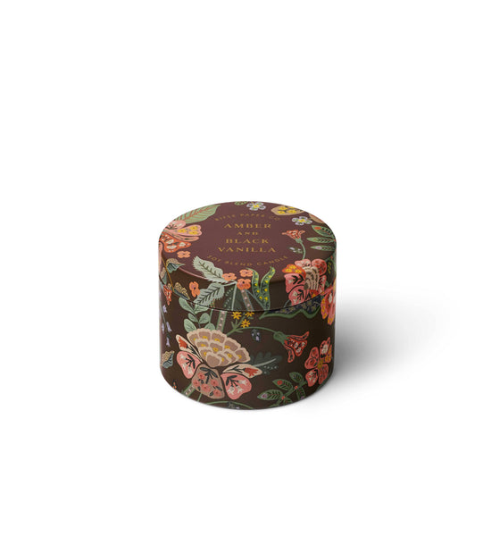 Gracie Amber and Black Vanilla 3 oz Tin Candle - Juniper Collective LLC