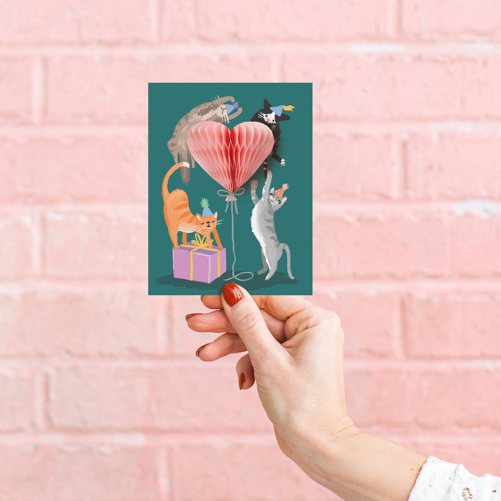 Party Kittens Birthday Pop Up Card - Juniper Collective LLC