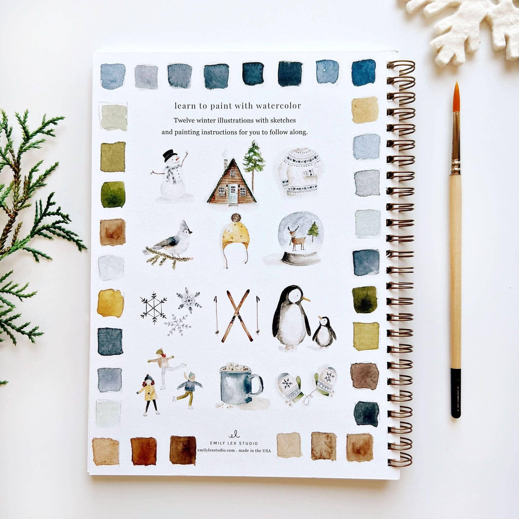 Winter watercolor workbook - Juniper Collective LLC