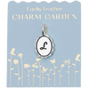 Charm Garden - Silver - Scalloped Initial Charm - L - Juniper Collective LLC