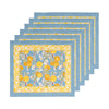 Citron Blue & Yellow Placemats 15x18 - Set of 4 - Juniper Collective LLC