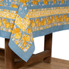 French Tablecloth Citron Bleu & Yellow - Juniper Collective LLC