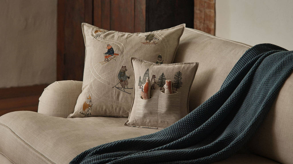 Winter Foxes Pocket Pillow - Juniper Collective LLC