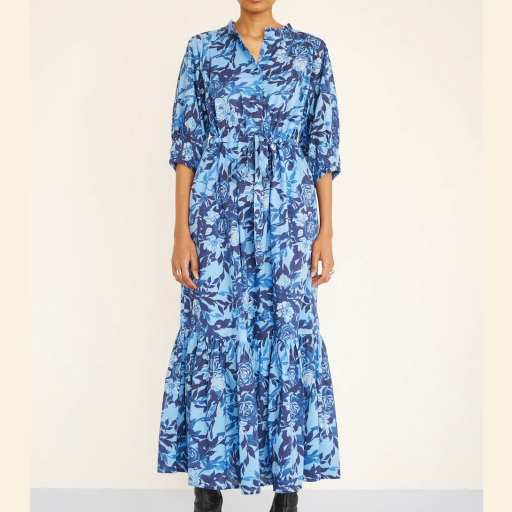 Betty Dress in Bibi Rose Clematis - Juniper Collective LLC