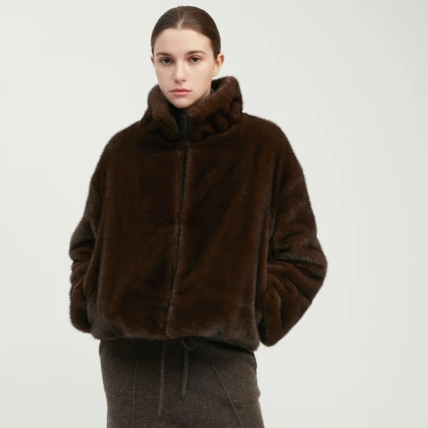 Atelier Faux Fur Crop Jacket - Juniper Collective LLC