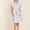 Striped Belted Dress in Pink - Juniper Collective LLC