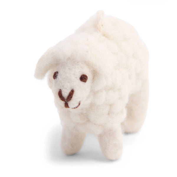 Felt Mini Sheep in White - Juniper Collective LLC