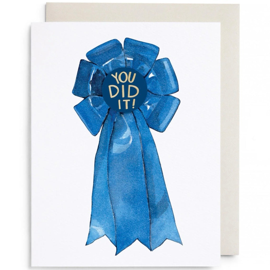 You Did It- Blue Ribbon Card - Juniper Collective LLC