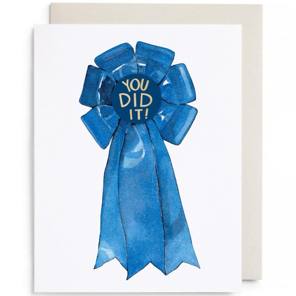 You Did It- Blue Ribbon Card - Juniper Collective LLC