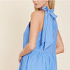 Poplin Tie Neck Tiered Maxi Dress - Juniper Collective LLC