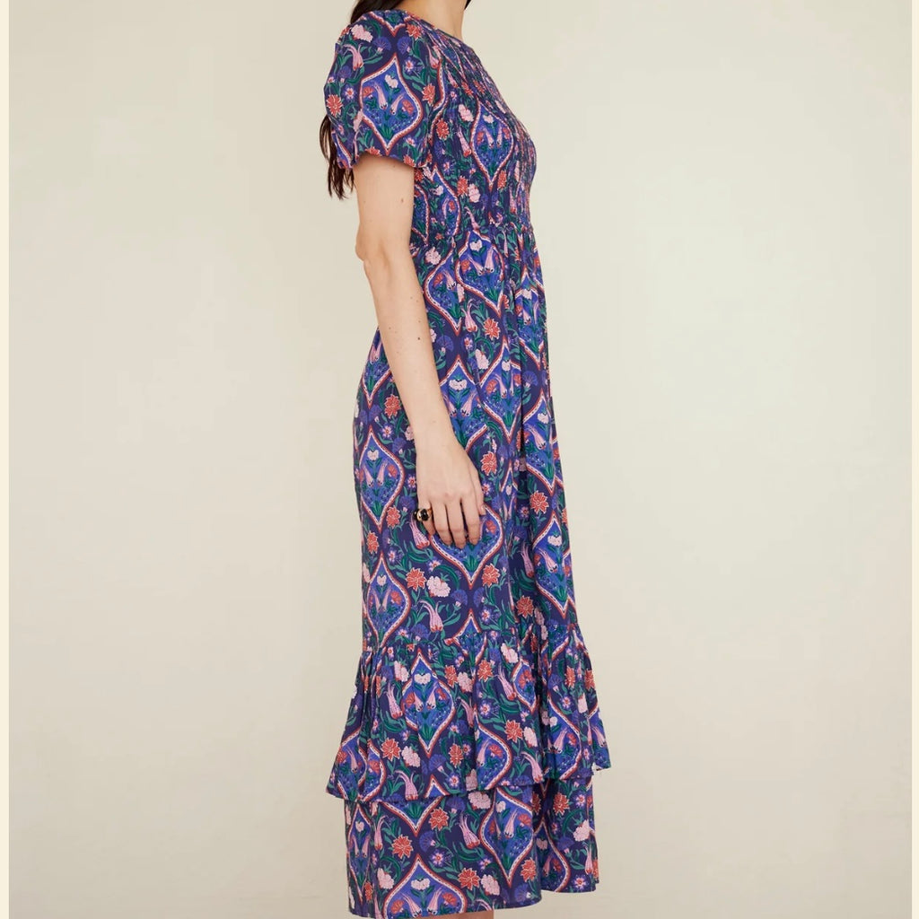 Quant Dress in Persian Tile Lapis - Juniper Collective LLC