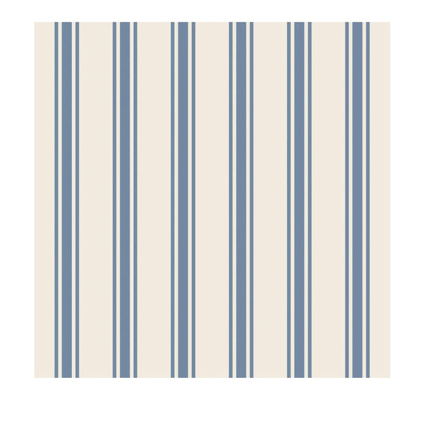 Cornflower Blue Linen Stripe Cocktail Napkin - Juniper Collective LLC