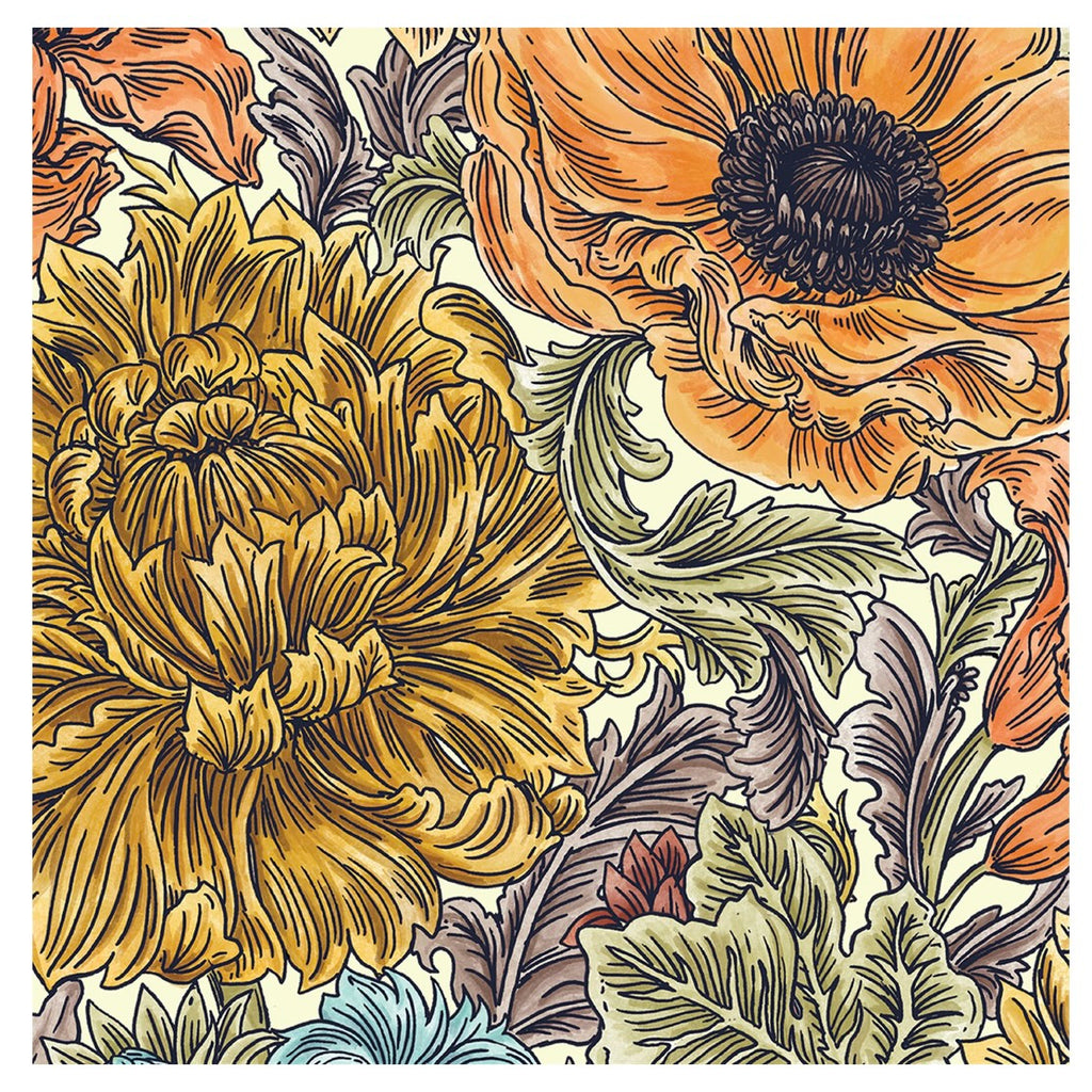 Autumn Acanthus Cocktail Napkins - Juniper Collective LLC