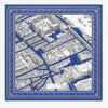 French Square Scarf in Louvre Blue - Juniper Collective LLC