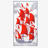 French Scarf in Des Rives Et Des Reves Red - Juniper Collective LLC