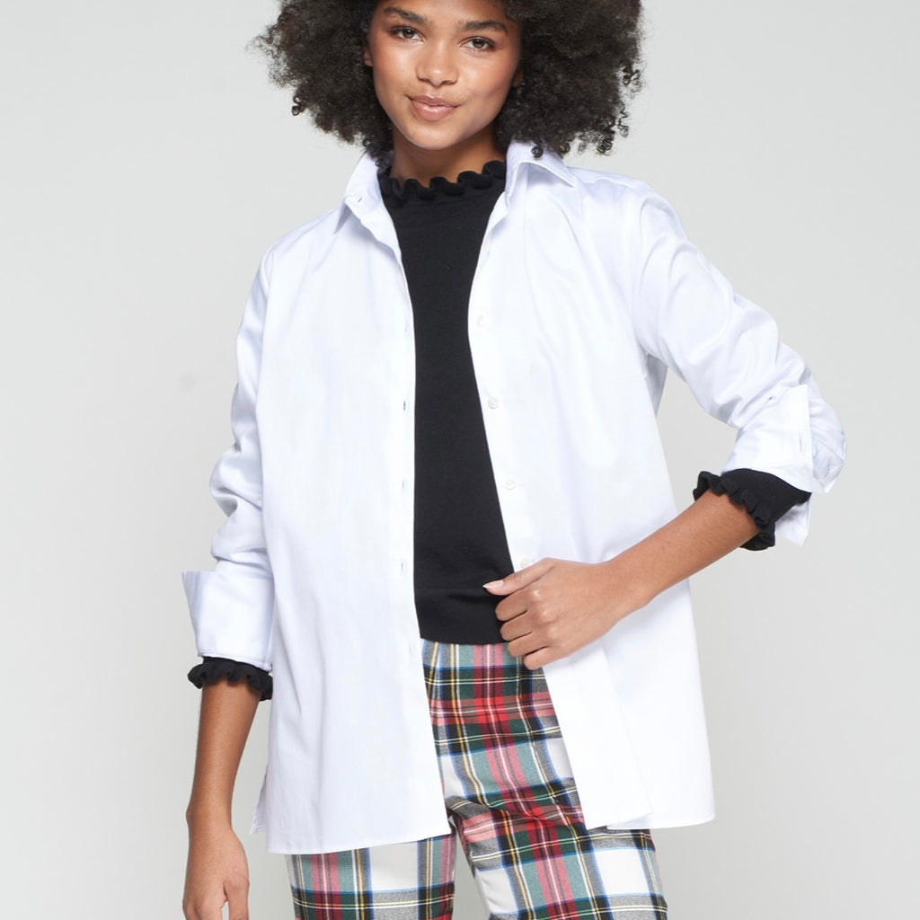Classic Collared Shirt with Back Bottons - Juniper Collective LLC