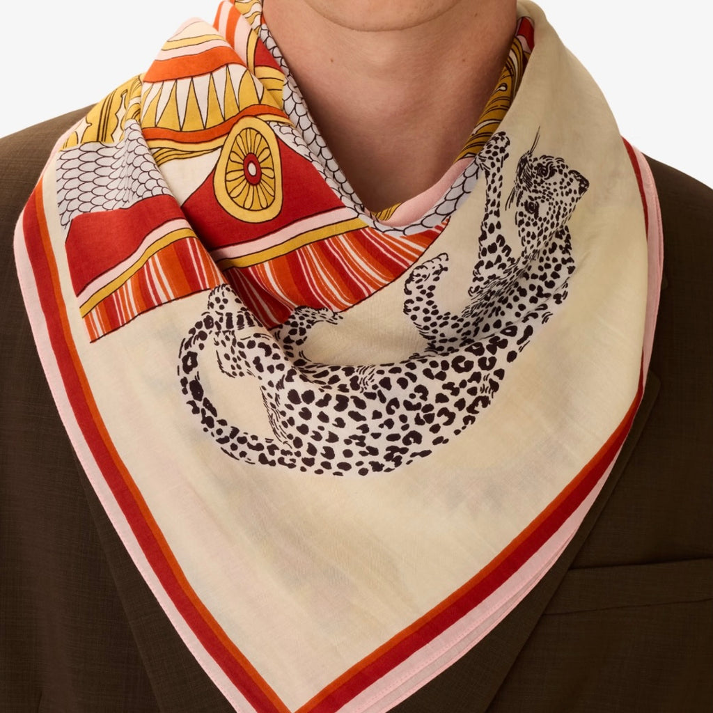 Taj Square Scarf in White - Juniper Collective LLC