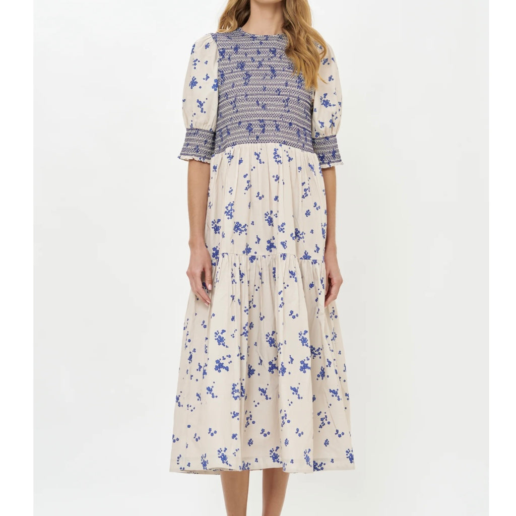 Quinn Alyssum Cream Dress - Juniper Collective LLC