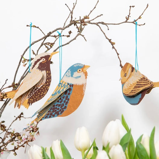 British Birds Paper Ornaments - Juniper Collective LLC