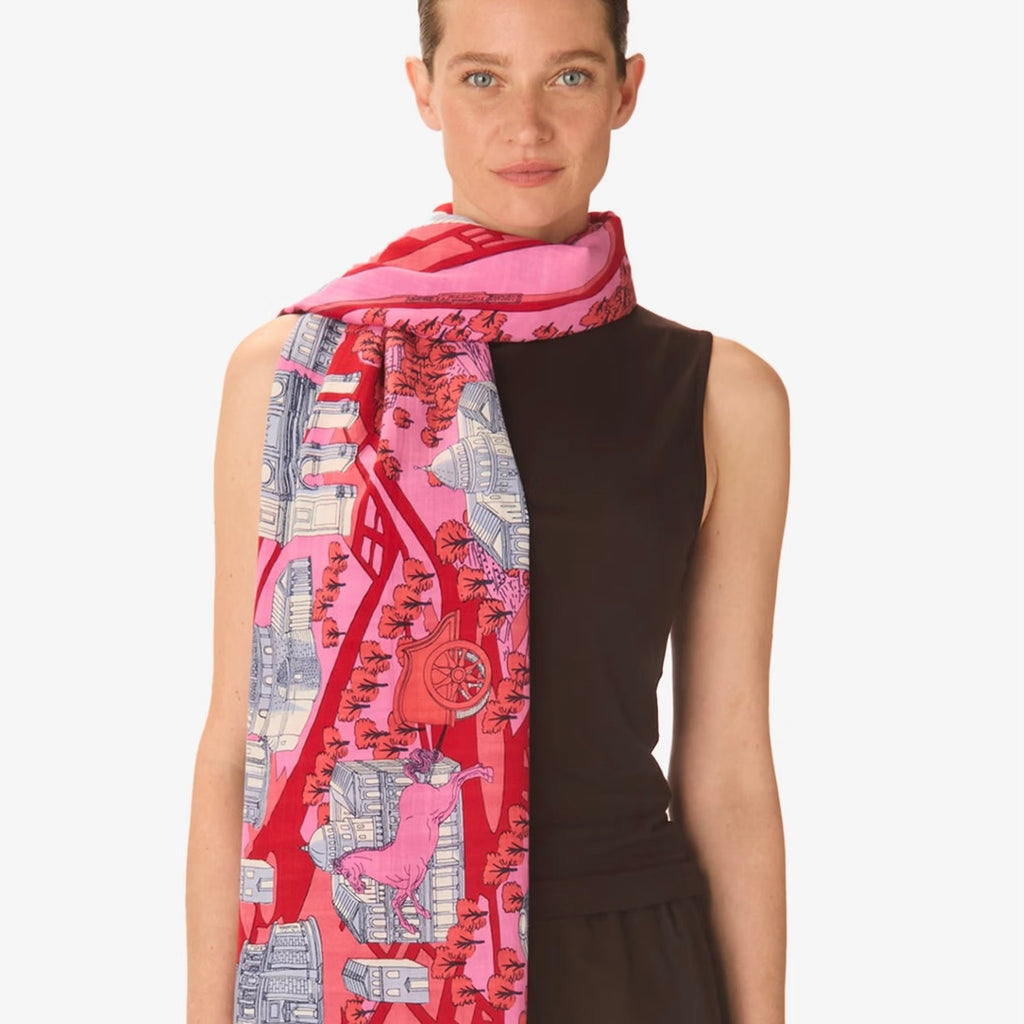 French Scarf in Rome Red - Juniper Collective LLC